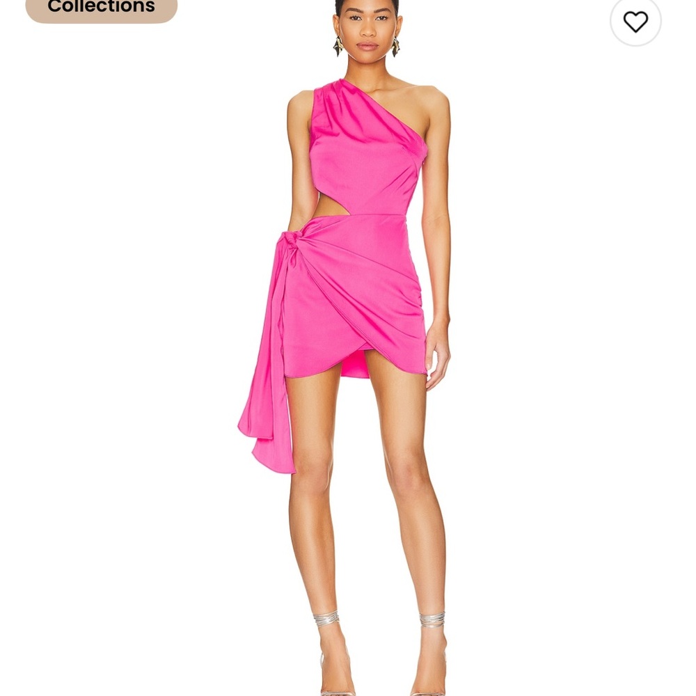 Superdown Fuchsia One-Shoulder Dress